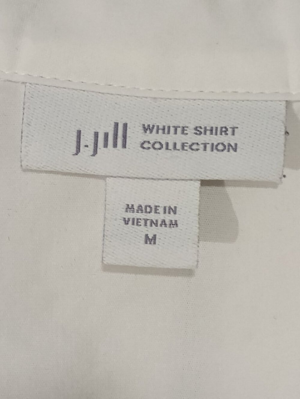 J. Jill White Shirt Collection Medium White Pleated Button Front Tunic Blouse - Picture 4 of 8
